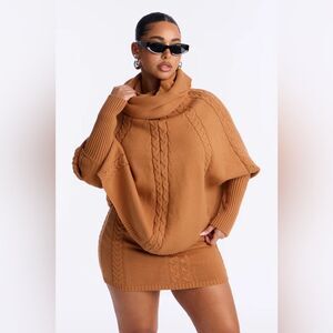Bundle Me Up 3 Piece Sweater Skirt Set - Camel